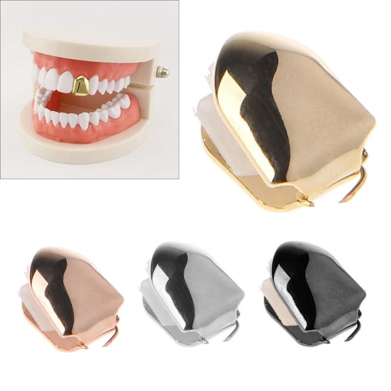 Comfort Custom Gold Sliver Small Single Tooth Cap Grill Hip Hop Teeth Grill