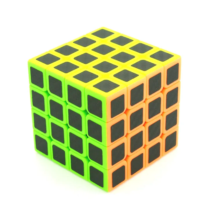 4 teile/satz Magie Cube 2x2x2 3x3x3 4x4x4 5x5x5 Stickerless mit Schwarz Carbon Faser Aufkleber Puzzle Spielzeug Für Kinder