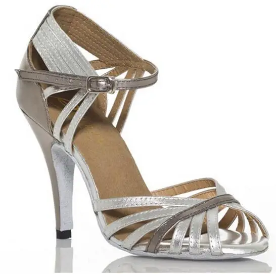 Eleganz Ballsaal Latin Dance Schuhe Frau Damen Silber Gold Beliebte Sexy Salsa Tango Dance Schuhe Sandalen Berufs Komfort