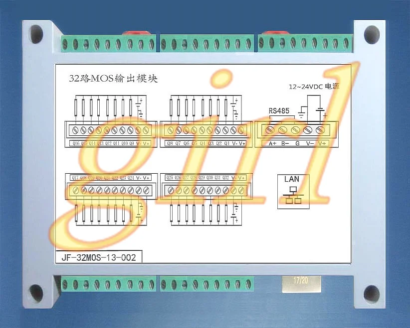 32 way transistor output module TCP net port / pulse output /RS485 configuration /MODBUS-RTU.