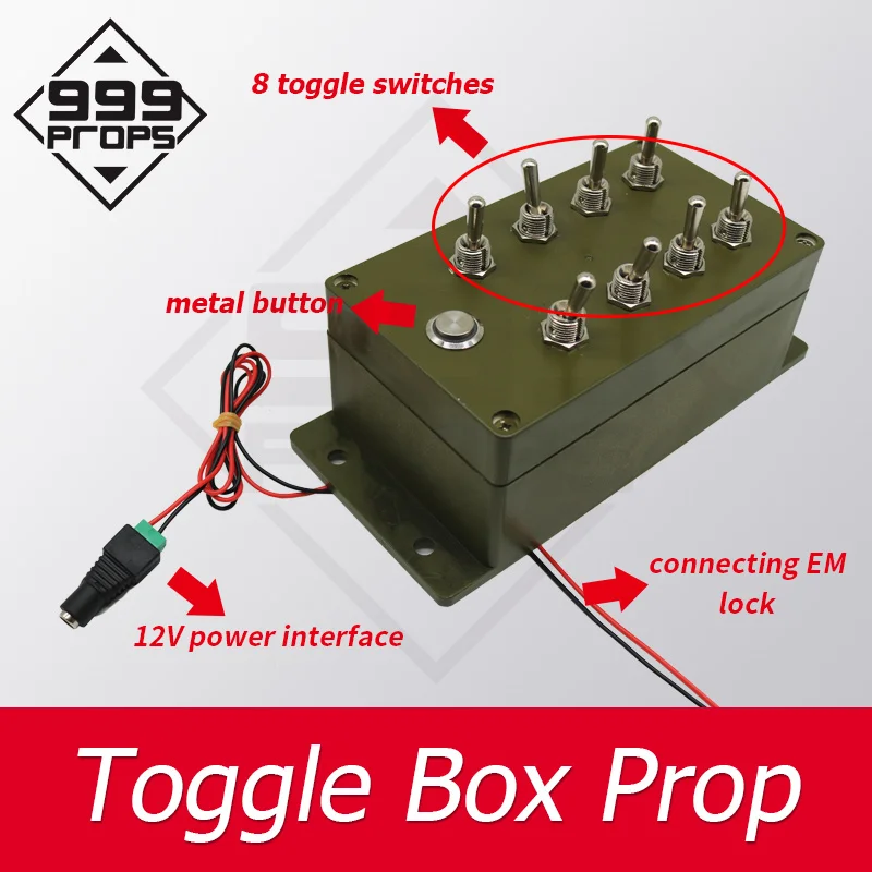 Escape Room Props Toggle Switch adjust toggles to correct position to unlock chamber room prop real life room escape game