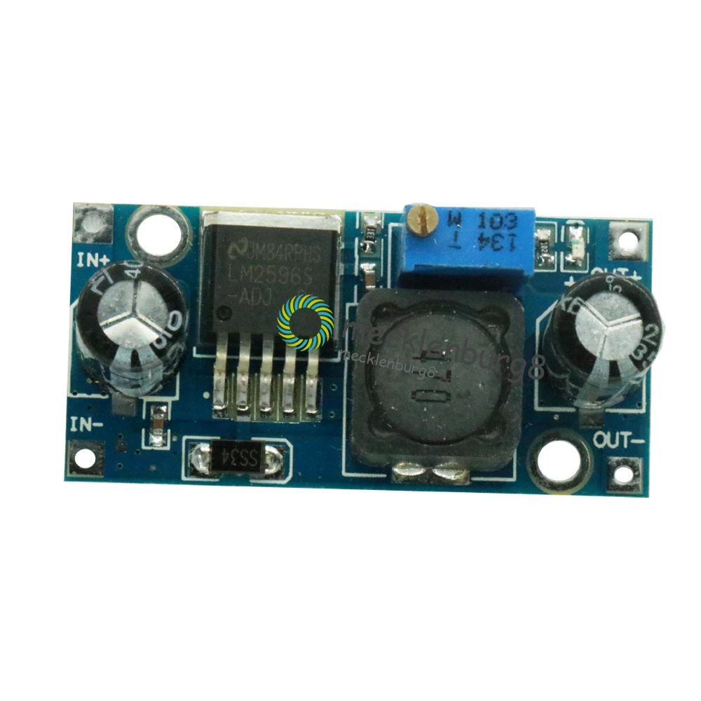 5 pieces. New DC-DC Adjustable Power Buck Module Blue LM2596 Buck Converter Module 3.2 V-40 V to 1.25 V-35 V Voltage Regulator