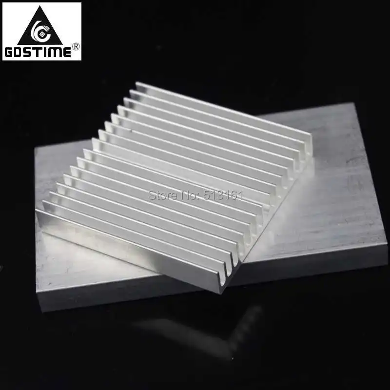 10 шт./лот Gdstime радиатор 60*60*10 мм IC Радиатор алюминий 60x60x10мм охлаждающий плавник