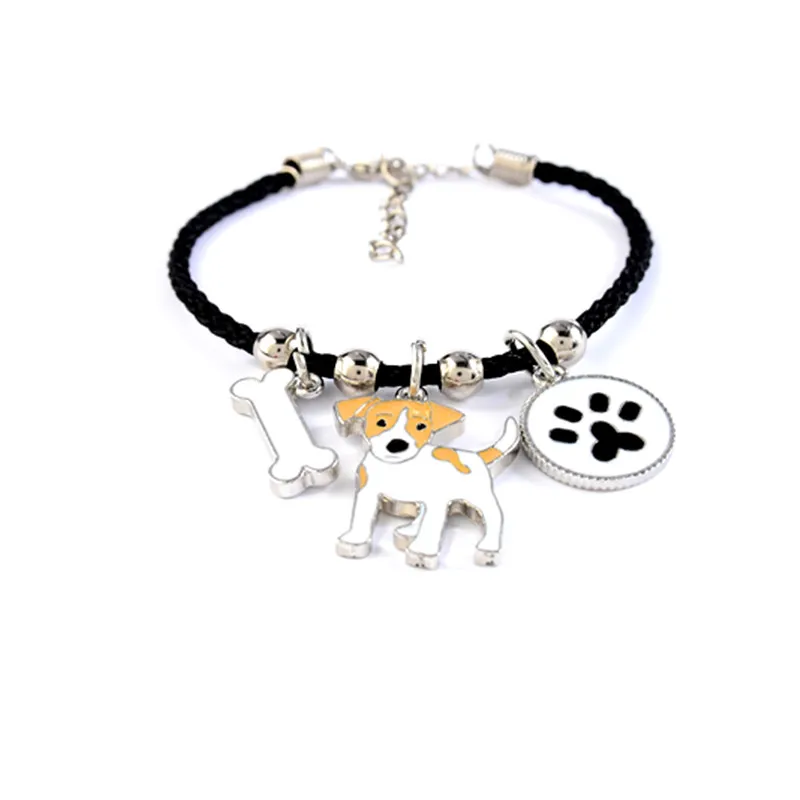 JACK RUSSELL TERRIER charm bracelets for women girls men rope chain dog pendant Bracelet and Fashion Men\'s Bracelet Gift