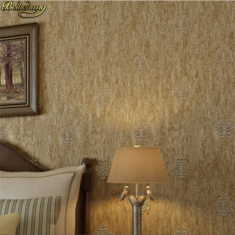 

beibehang European retro Jane simple nonwoven 3D wallpaper living room elderly room TV background wall paper papel de parede