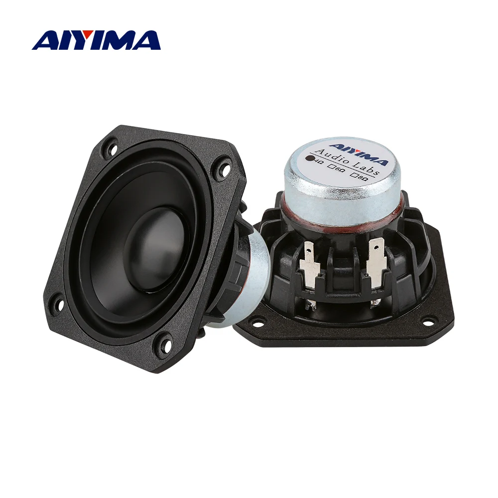 AIYIMA 2Pcs 2.5 Inch Full Range Sound Speaker Column 25 Core 15W Fever Loudspeaker DIY Music Audio Computer Speaker Home Theater