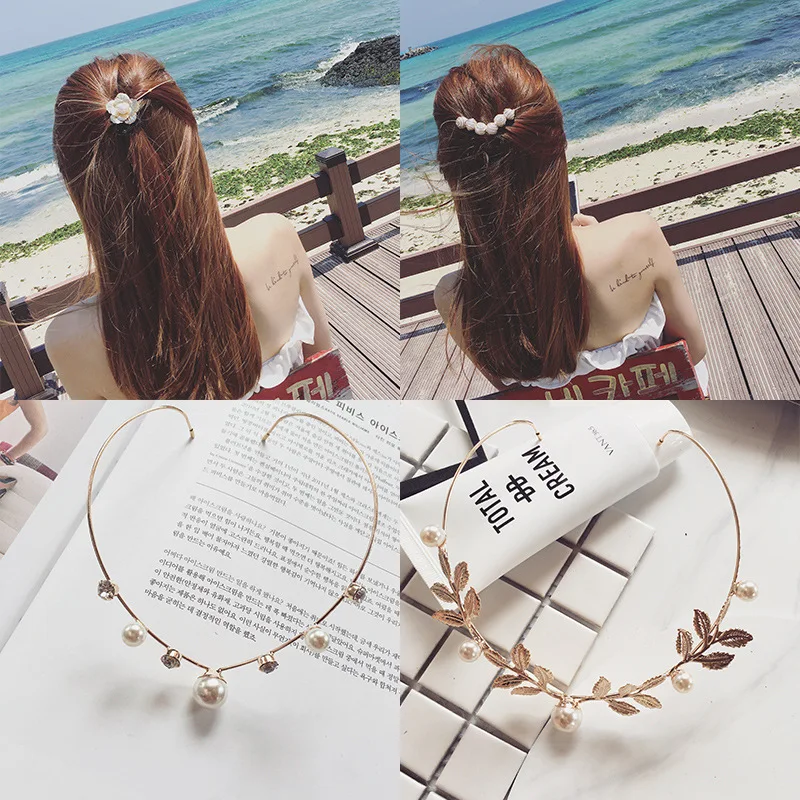 1PC New Arrival modne opaski na głowę dla kobiet opaski do włosów ze stopu kryształów uchwyt z tyłu nakrycia głowy dziewczyny urocza opaska do włosów akcesoria do włosów