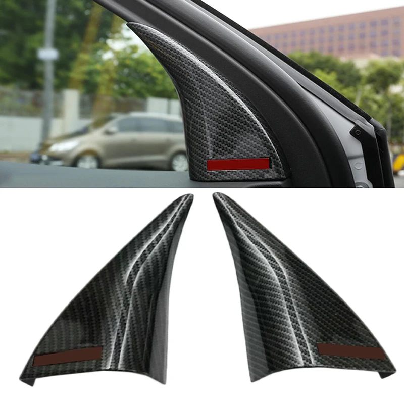 2 pieces A pillar trim frame Front door triangle sticker cover trim For Chevrolet Equinox 2017 2018 Accessories