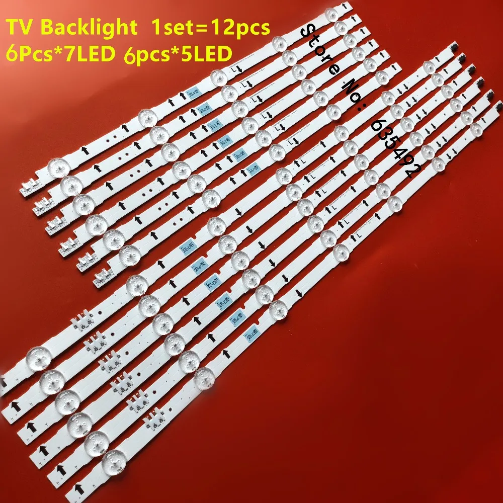 LED Strip 7+5Lamp D4GE-550DCA-R3 D4GE-550DCB-R3 BN96-30431A BN96-30432A For Samsung 55'' UE55H5500 UE55J5670 UE55H6350 UE55H6240