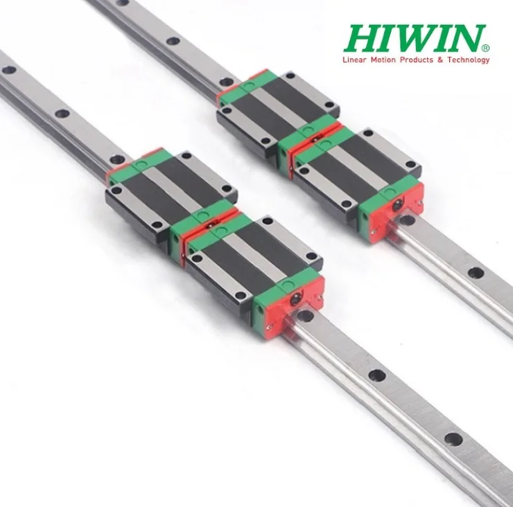 2pcs origial Hiwin rail HGR15 -L 400mm  + 4pcs HGW15CA HGW15CC  flange carriage blocks for cnc router