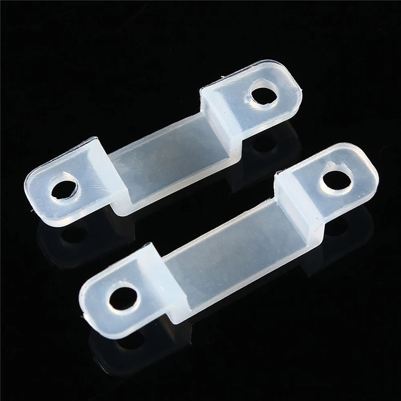 100pcs/lot 8mm 10mm 12mm 16mm Silicon Clip for Fixing IP67 IP68 Waterproof LED Strip light