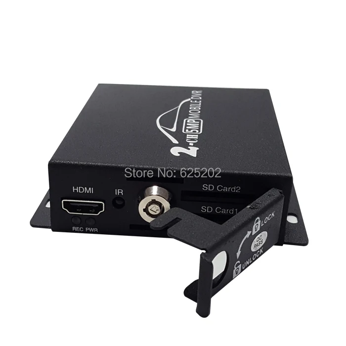 Black Color Mini Recorder 2CH AHD 1080P 5MP Mobile DVR Support Dual SD Card Recording with HDMI-compatible Interface MD506 DVR