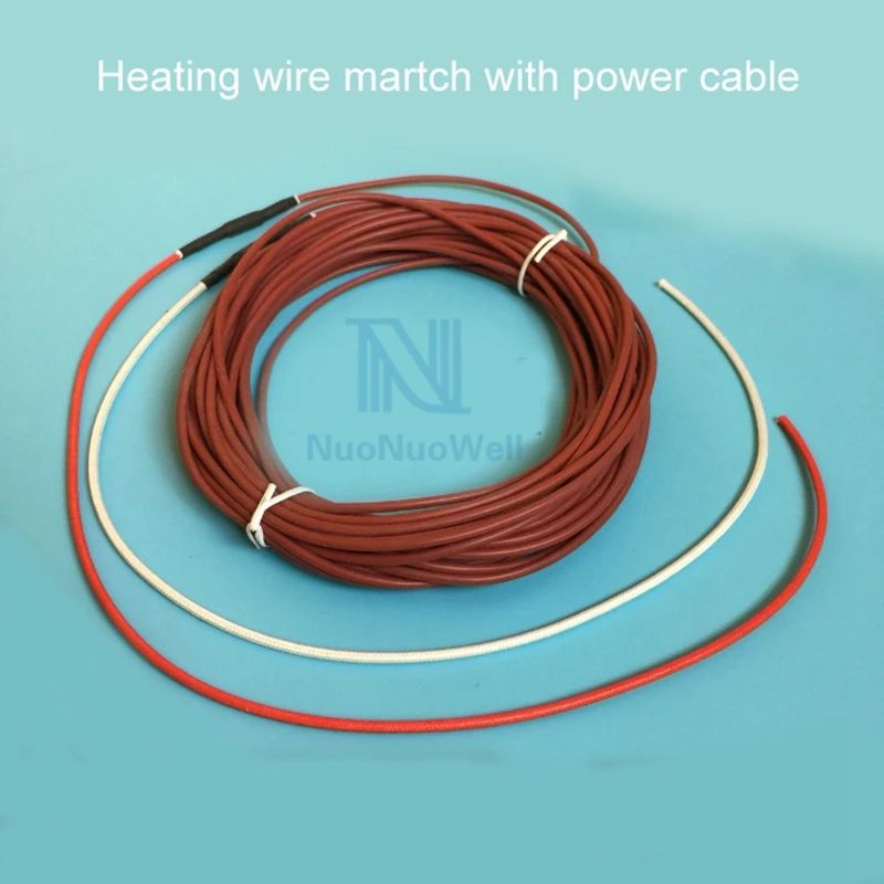 220V 5M/10M/15M Silica gel Heating Cable Greenhouse Temperature Control Underfloor Breed Carbon Fiber Heating Wire