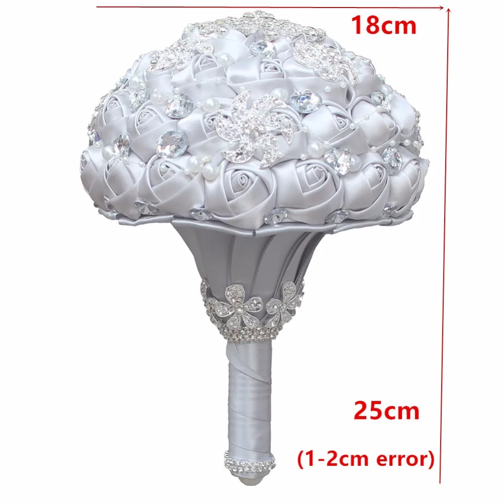 WifeLai-A Silver Brooch Wedding Bouquet Mariage BridalBouquet Pearl Flowers buque de noiva Factory Selling Best Quality PL0012-T