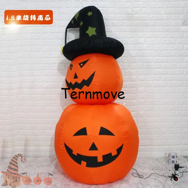 Outdoor Decoration Inflatable Halloween Decorations Inflatable Pumpkin with Led Light Yard Decoration Seasonal free shipping