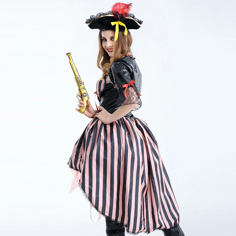 New Design Pirate Costume Women Adult Halloween Carnival Costumes Fantasia Fancy Dress Caribbean Pirates Costume Cosplay Outfits