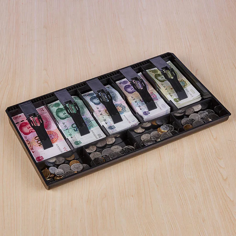 5-siatkowa lada pieniędzy pieniądze gotówka kasa moneta wkładana taca wymiana szuflada kasjerska taca do przechowywania pudełko klasyfikuj