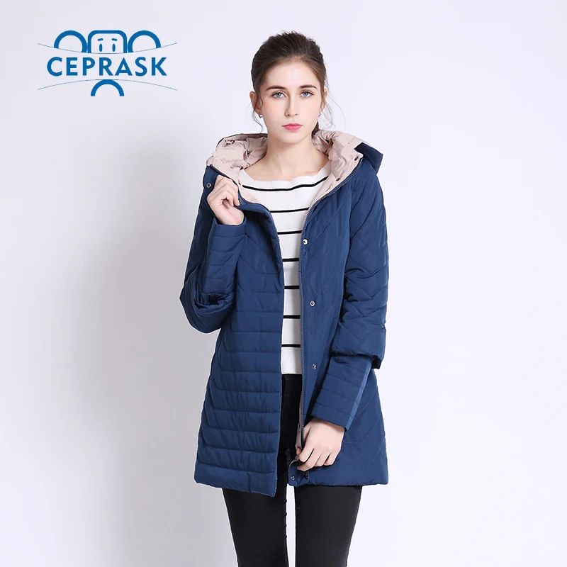 2023 Thin Women\'s Coat Spring Autumn Women\'s Fashion Windproof Parkas Female Hood Jacket New Quilted Hot Sale CEPRASK Clothing