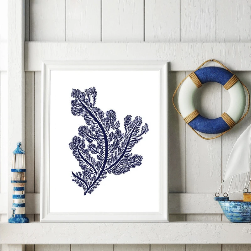 Octopus Nautical Vintage Posters and Prints Kraken Octopus,Sea horse Canvas Painting Pictures Rustic Bathroom Wall Art Decor