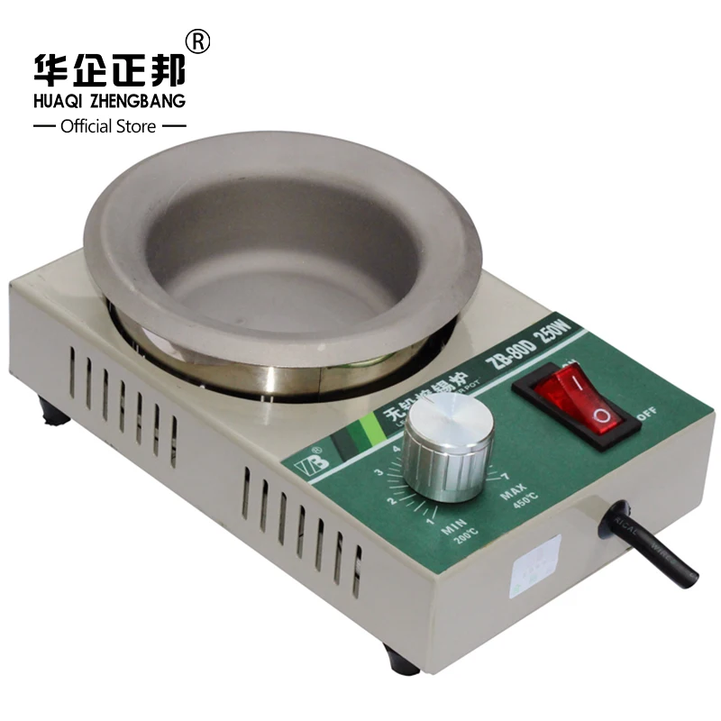 Factory Wholesale 220V 250W Solder Pot Soldering Desoldering Bath Titanium Plate 80mm Miniature Tin Melting Pot