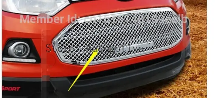 ABS Car front bumper Mesh Grille Around Trim Racing Grills Fit For  ford Ecosport 2013 2014 2015