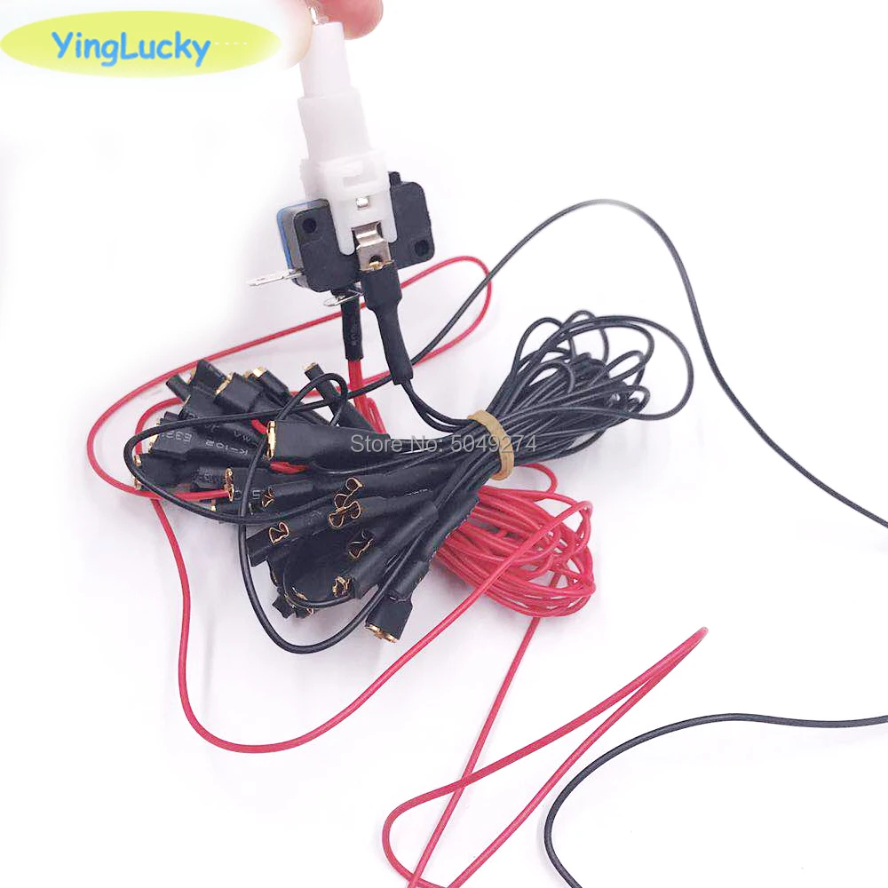 Arcade LED button light bulb Cable with 6.3mm or 2.8mm quick 2pin connector to USB encoder for Arcade joystick DIY /LED Button