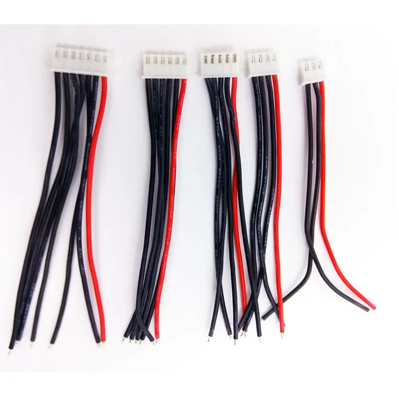 Connector for RC Battery 100MM RC Lipo Battery Wire Battery Plug 2s 3s 4s 5s 6s 22AWG Balance Plug for Imax B6 Connector Cable