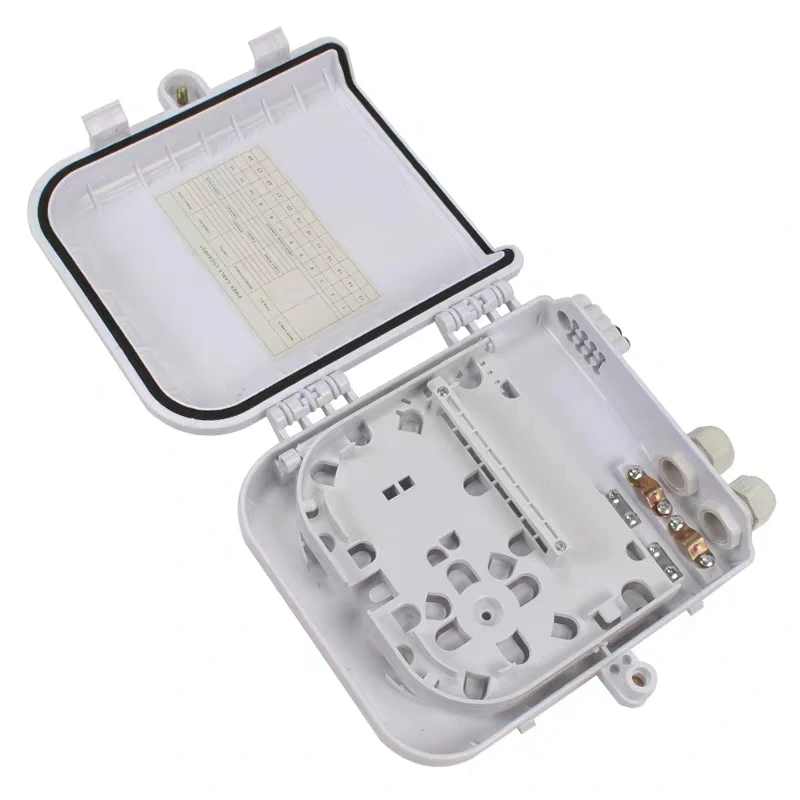 Распределительная коробка оптического волокна для внутреннего и наружного применения, 8-жильная распределительная коробка FTTH, IP65, белая, 210*180*50 мм, 1*8 Fusion Box