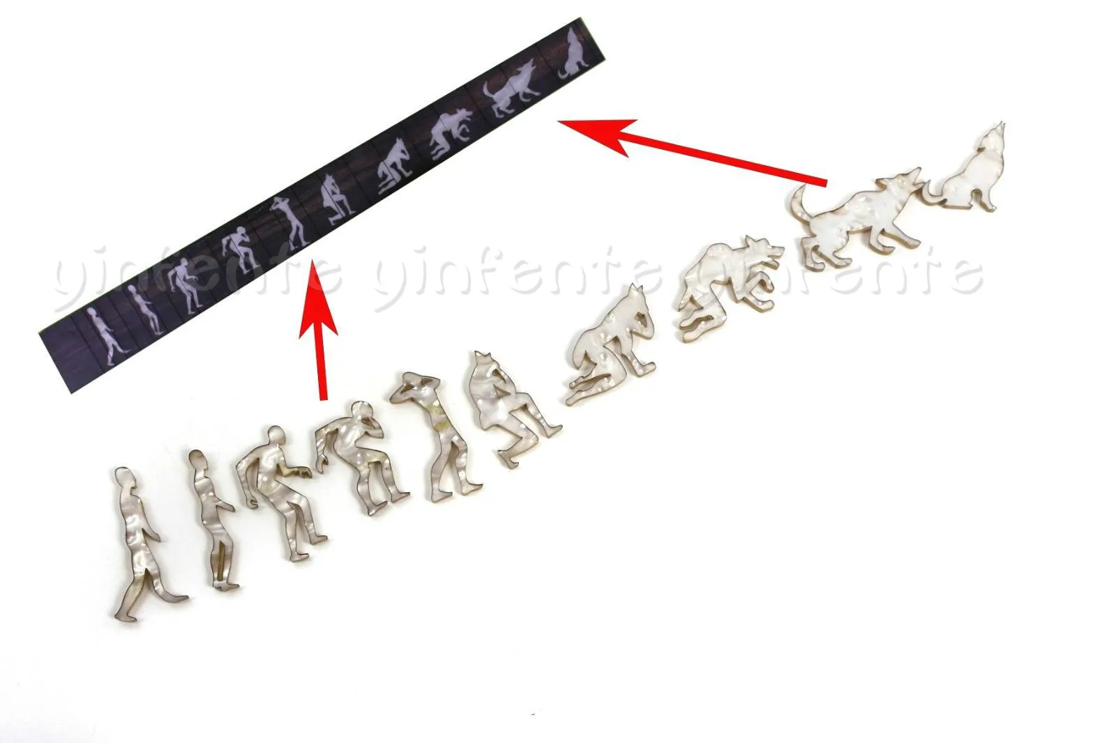 

1set(10pcs) Electric Guitar Fretboard Inlay Man Wolf inlay For Fretboard Inlay