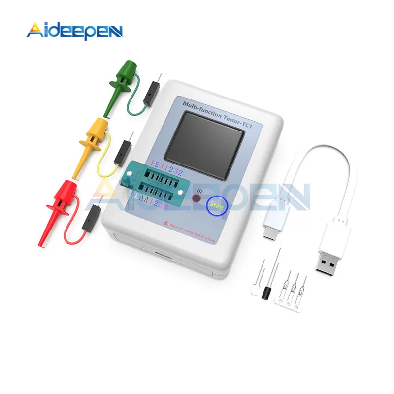 LCR-TC1 TC1 Colorful Display Multifunctional TFT Backlight Transistor Tester For Diode Triode Capacitor Resistor Transistor