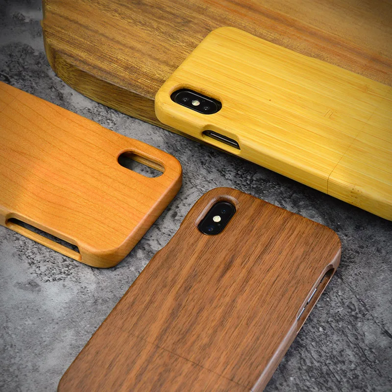 Natural Wood Bamboo Phone Case For iPhone XS Max XR X 8 7 7Plus 6 6 6s plus 5 5s se Cover Wooden Shockproof Protector Coque