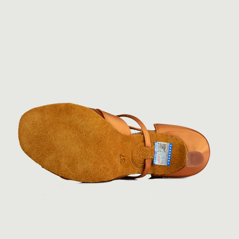 Sapatos de dança latina mulher salsa bd 2363 salão de baile genuíno importado cetim livre saco fundo macio usar anti-skid conjunto de salto quente