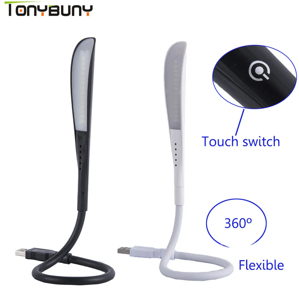 Touch Switch LED Desk Light Eye Protection Study USB LED Book Lamp Dimmable Bendable reading Light