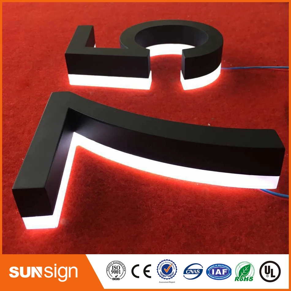 H 30Cm Custom Huisnummer Acryl Led Letters Backlit Led Brief Tekenen