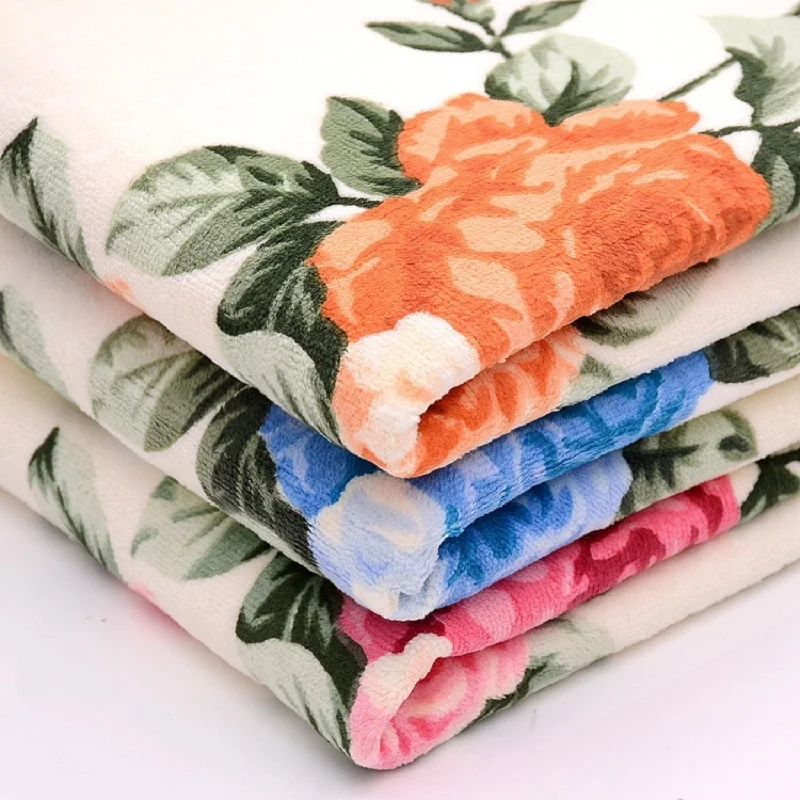Pretty Peony Floral Bathroom Face Towel 100%cotton Soft Water Beach Towel 34*76cm Home Textile