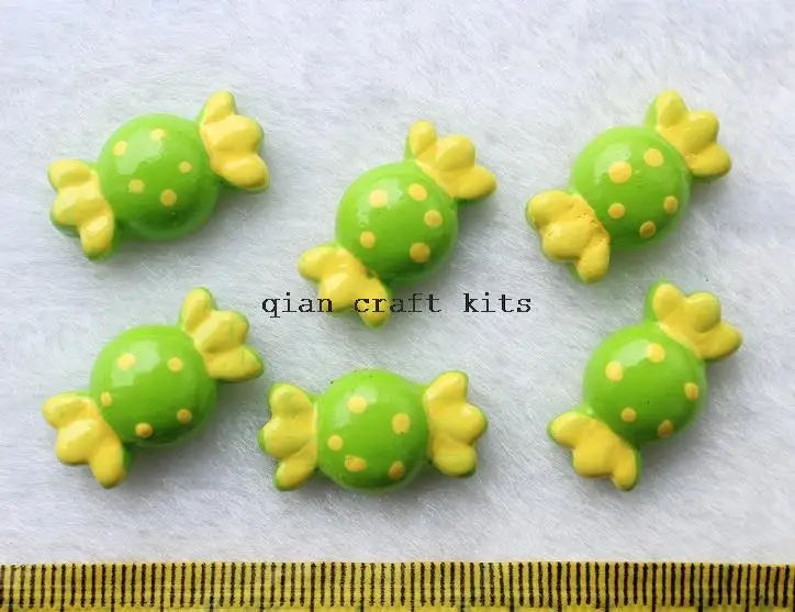 200pcs handpaint lovely dots wrapped candy flatback scrapbooking Cabochons Cell phone decor, hair pin, DIY D25