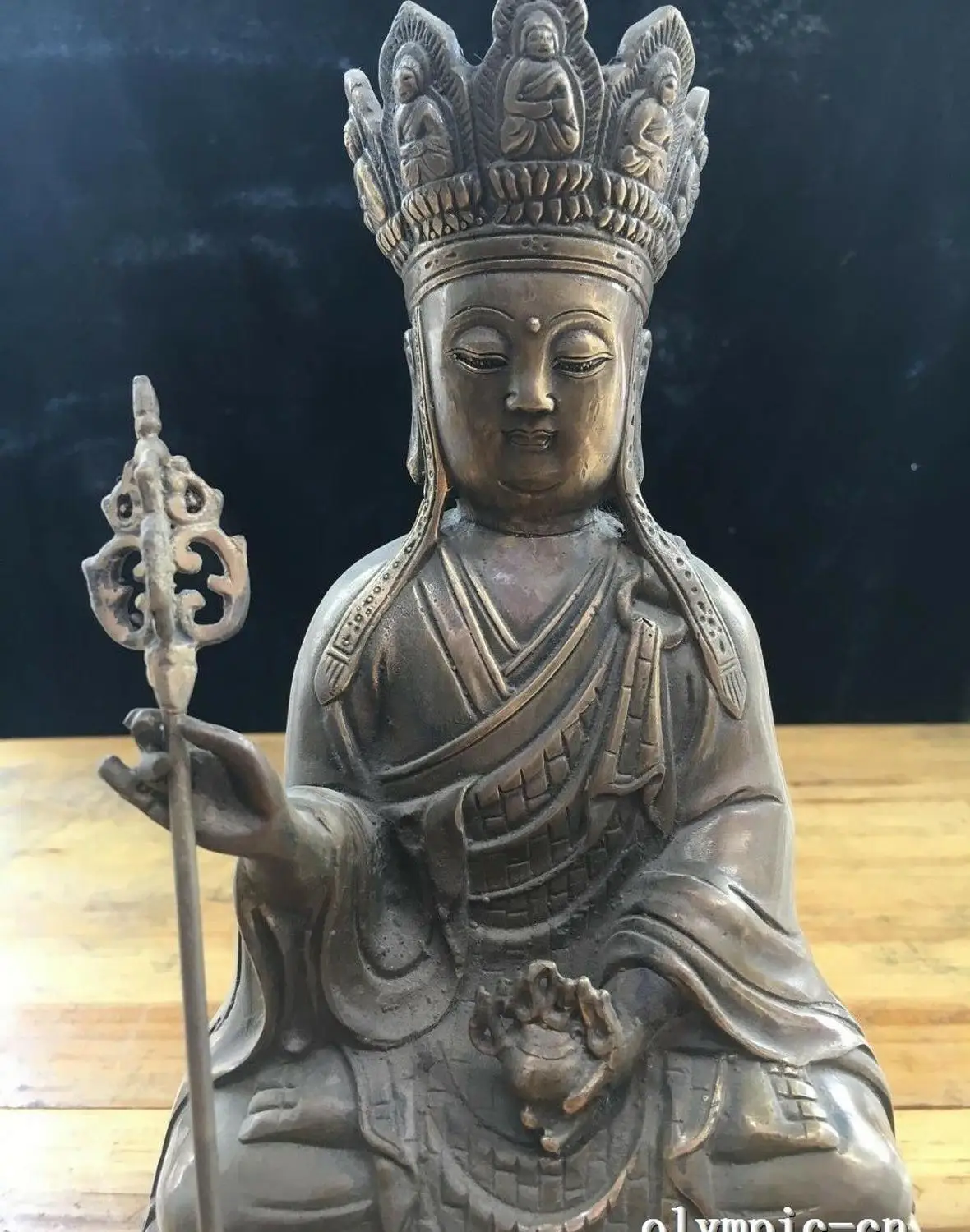 10'' copper sculpture buddhism Tang Sanzang Xuanzang buddha statue