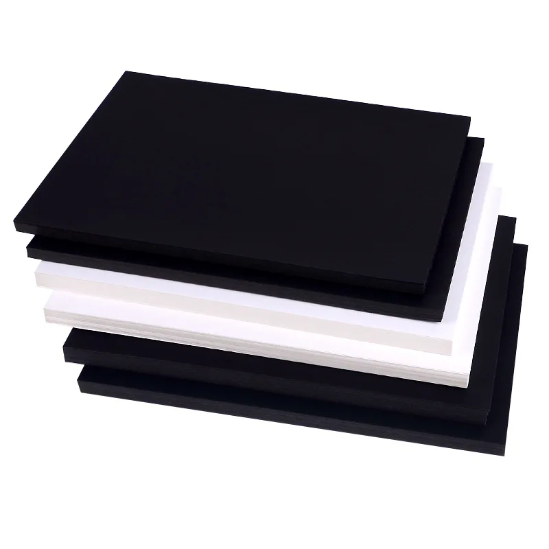 120/180gsm 20/50pcs High Quality A4 Black White Kraft Paper DIY Handmake Card Making Craft Paper Thick Paperboard Cardboard