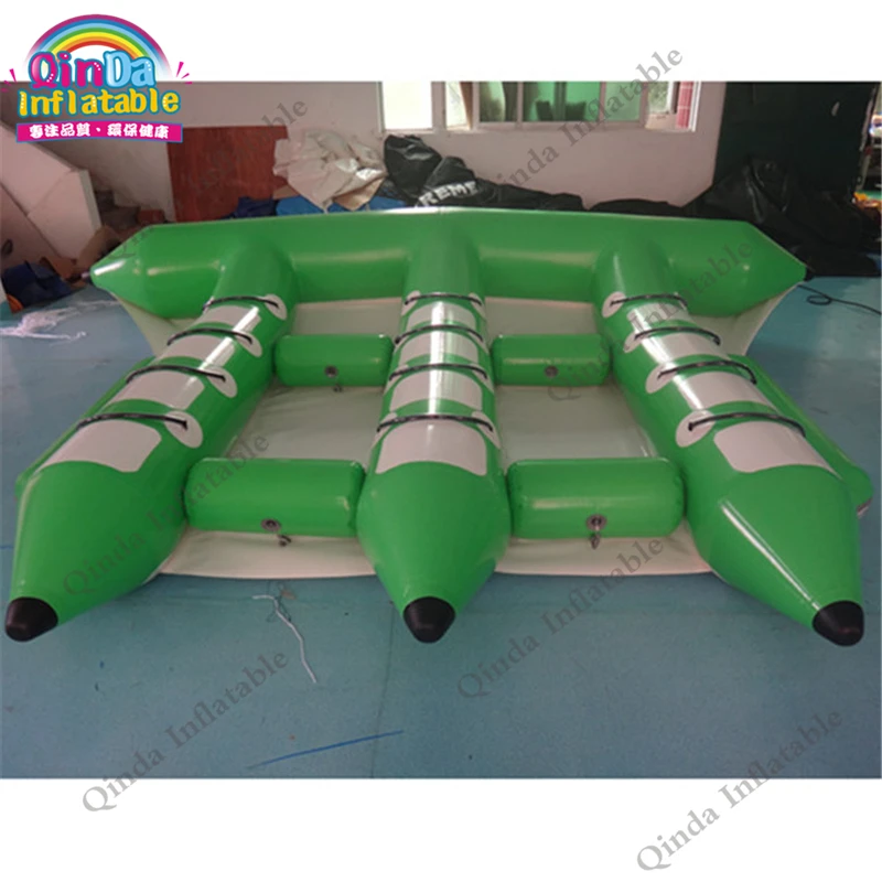 4.2x3.2m Inflatable Fly Fish Water Boat,adult Inflatable Flying Fish Banana Boat With Air Pump