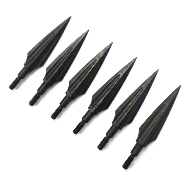 3/6pcs 125grain High Carbon Steel Arrow Head Broadhead Tips Arrow Point Archery Arrowheads for Compound Bow Crossbow Recurve Bow