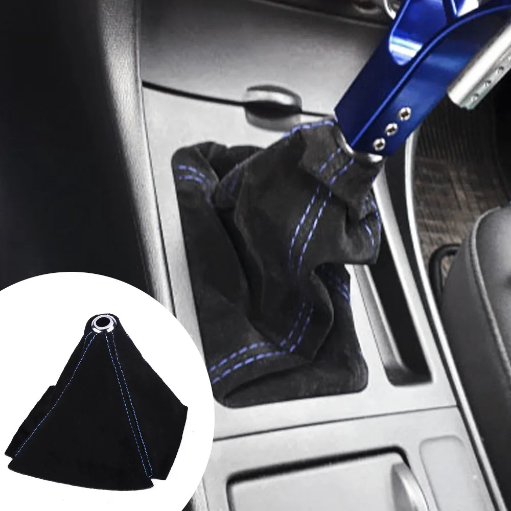 RASTP-Racing Car Universal Suede Leather Manual Gear Shift Knob Boot Gear Shift Knob Cover Collars RS-SFN002