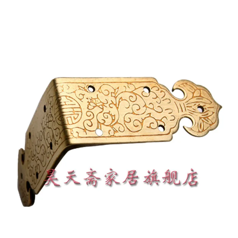 

[Haotian vegetarian] Ming and Qing furniture copper fittings / flower Foot / long wrap angle / corner piece HTG-002