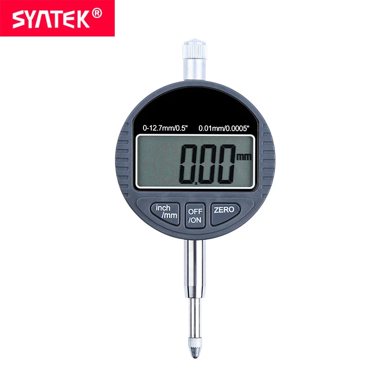 Syntek 0-12.7mm 0-25.4mm 0.5inch 1inch Electronic Digital dial indicator 0.01mm 0.001mm Digital dial Gauge Metric Inch CE SGS