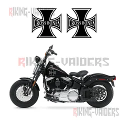 Custom Cross Decals Fuel Tank Stickers Fender Sticker For Harley Softail Cross Bones