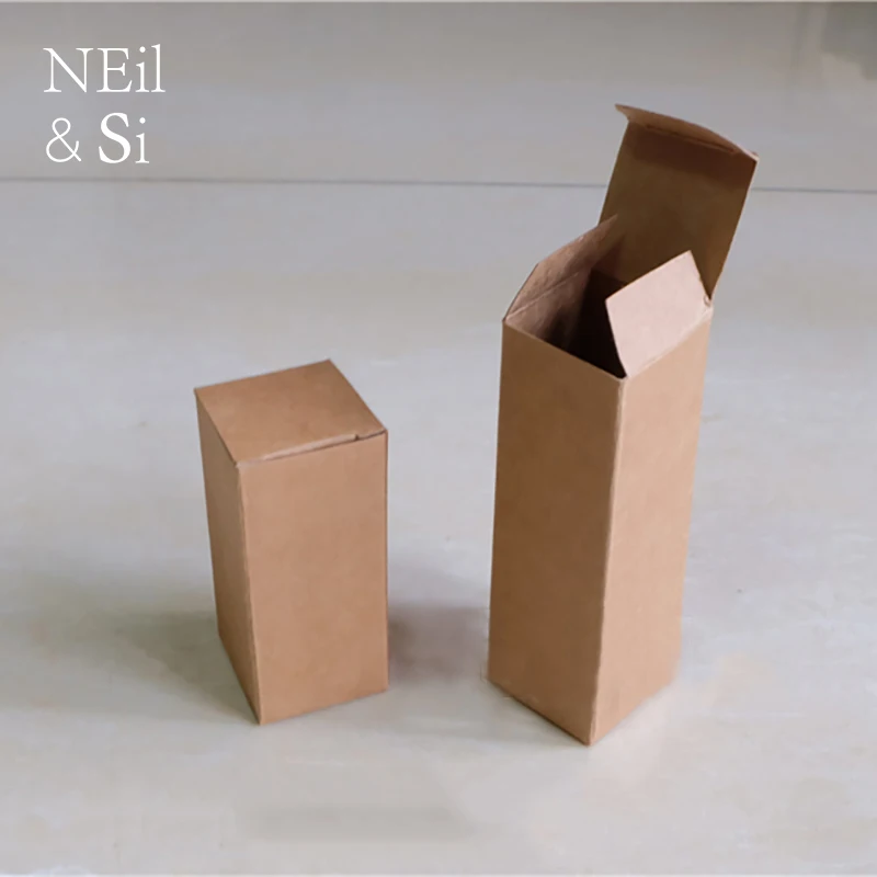 Brown Paper Gift Box Cosmetic Perfume Bottle Torch Candle Packaging Kraft Boxes 5x5x16cm 