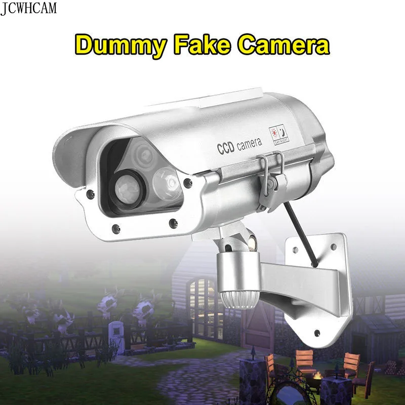 

Solar Power Imitation Fake Dummy Camera Bullet Waterproof Outdoor Indoor Security CCTV Surveillance Camera