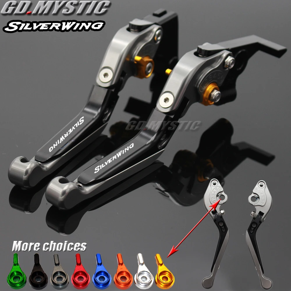 Motorcycle Folding Extendable CNC Moto Adjustable Clutch Brake Levers For Honda Silver Wing GT 400 600 2001-2017 GT400 GT600