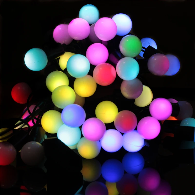 6m 40 led bola corda lâmpadas ao ar livre led decoração de natal luzes fadas casamento guirlanda jardim festa em casa férias rgb 220v