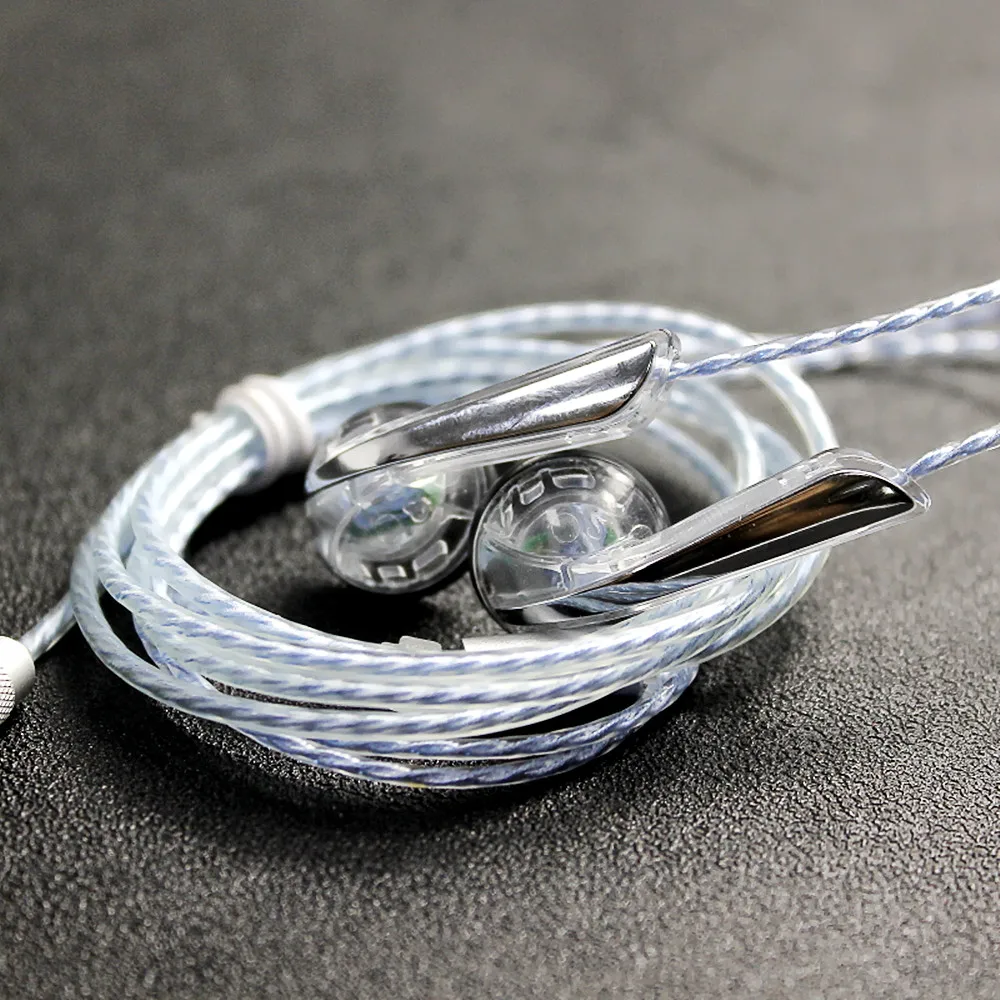 FENGRU Earphone In-ear MX500S/MX760, Earphone kepala datar DIY, earbud Bass HiFi, earbud DJ, suara Bass berat