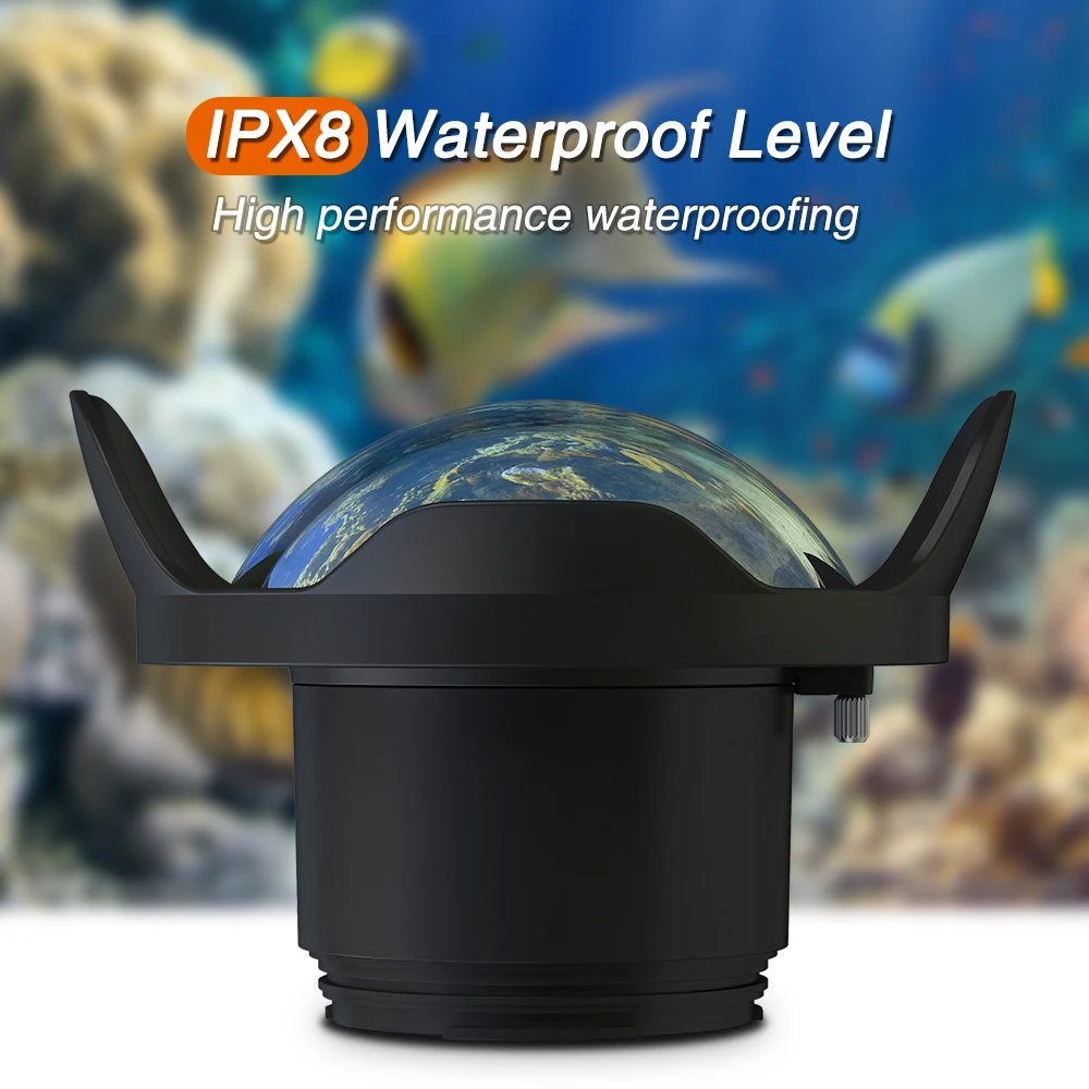 Underwater 40m Photography Wide Angle Lens Dome Port For Canon  750D 760D 80D Fujifilm X-T2 Housing Case Camera Fisheye Filter